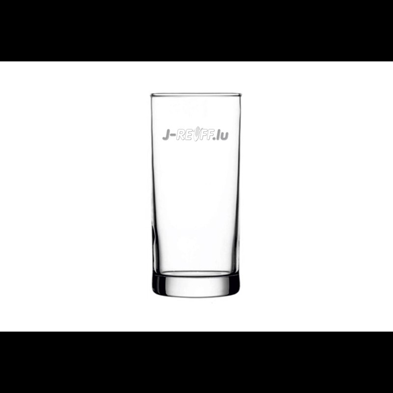Drinking glass with logo